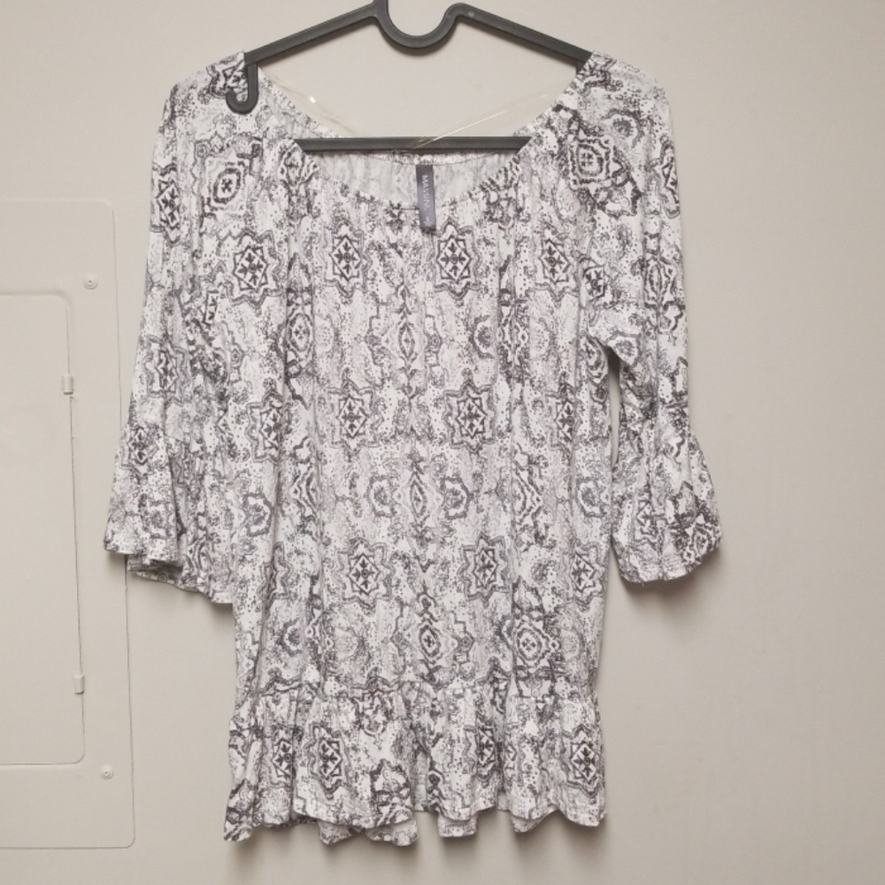 Light grey patterned blouse